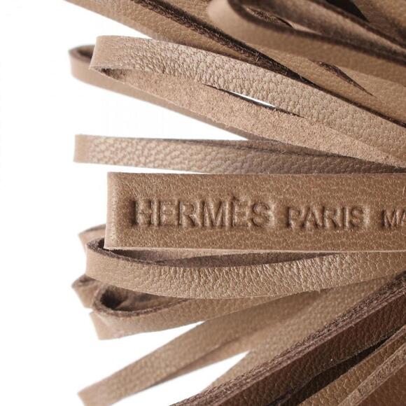 HERMES Brown Leather Charm - Picture 3 of 5